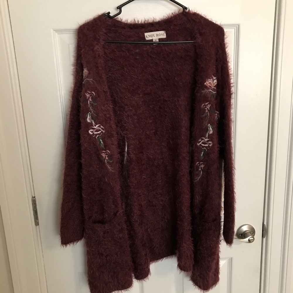 Knox Rose Maroon Cardigan